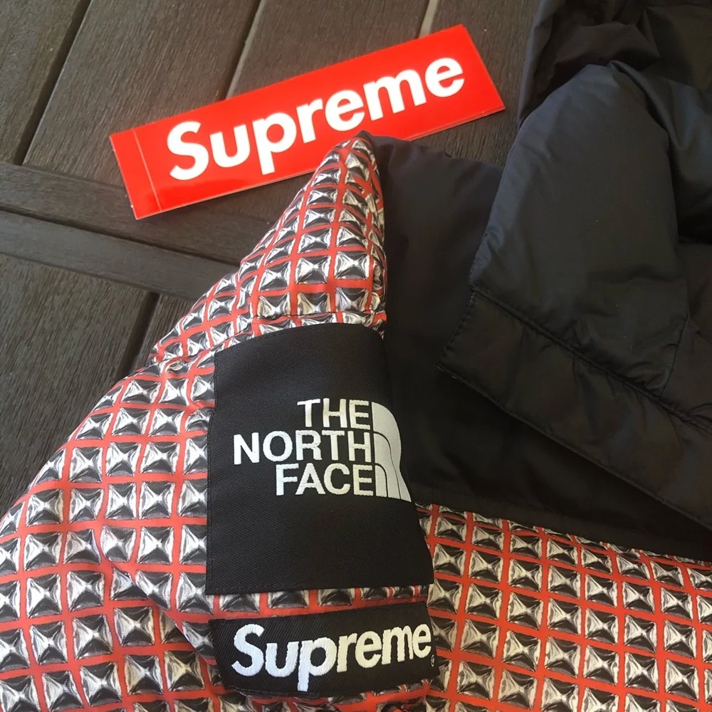 🛑SOLD🛑SUPREME x The North Face 🔥 TNF Studded Nuptse Jacket - Picture 5 of 12